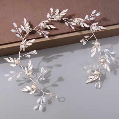 Perle Strasuri Femei Bentiță Nuntă Accesorii Păr Pentru Femei Mireasă Tiara Bentiță Bijuterii Păr Color Argintiu Bentita