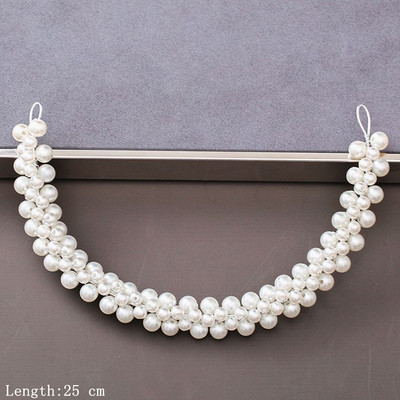 Perle Strasuri Femei Bentiță Nuntă Accesorii Păr Pentru Femei Mireasă Tiara Bentiță Bijuterii Păr Color Argintiu Bentita