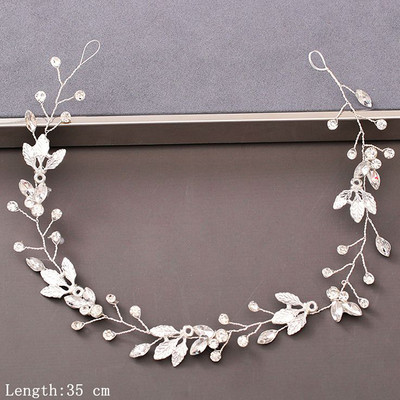 Perle Strasuri Femei Bentiță Nuntă Accesorii Păr Pentru Femei Mireasă Tiara Bentiță Bijuterii Păr Color Argintiu Bentita