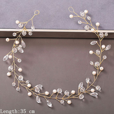 Perle Strasuri Femei Bentiță Nuntă Accesorii Păr Pentru Femei Mireasă Tiara Bentiță Bijuterii Păr Color Argintiu Bentita