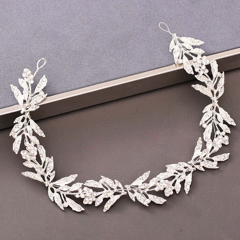 Perle Strasuri Femei Bentiță Nuntă Accesorii Păr Pentru Femei Mireasă Tiara Bentiță Bijuterii Păr Color Argintiu Bentita