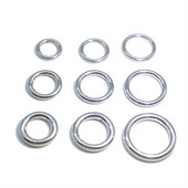 1 db 2 mm-es 2,5 mm-es 3 mm-es szegmenskattintók rozsdamentes acél karikagyűrű vastag csuklós septum ajakfül porc testpiercing