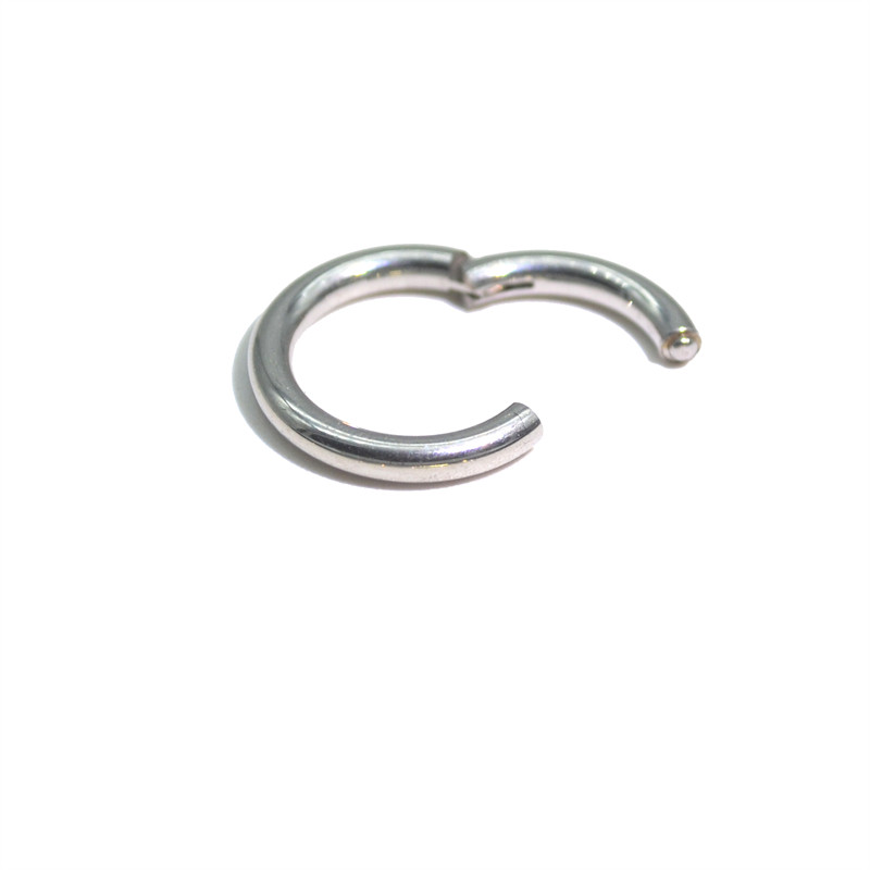 1 db 2 mm-es 2,5 mm-es 3 mm-es szegmenskattintók rozsdamentes acél karikagyűrű vastag csuklós septum ajakfül porc testpiercing