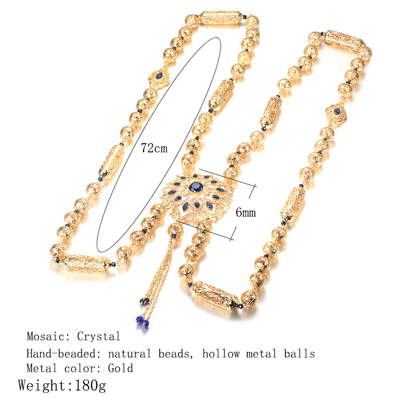 Kinel Fashion Boho culoare aurie rochie de mireasă marocană piept umăr zale pentru femei caftan etnic spate bijuterii pentru corp