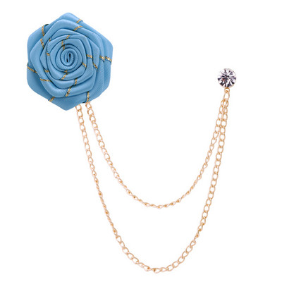 Țesătură, flori, trandafiri, broșe, ace, lanț metalic, ciucuri, guler pentru costum bărbați, ace de rever, bărbați, femei, coreeană, banchet, bijuterii de modă