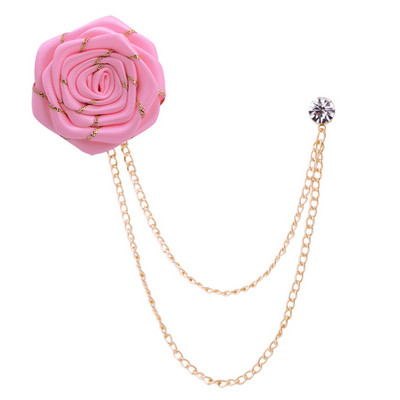 Țesătură, flori, trandafiri, broșe, ace, lanț metalic, ciucuri, guler pentru costum bărbați, ace de rever, bărbați, femei, coreeană, banchet, bijuterii de modă