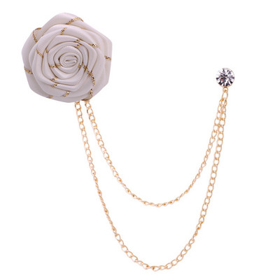 Țesătură, flori, trandafiri, broșe, ace, lanț metalic, ciucuri, guler pentru costum bărbați, ace de rever, bărbați, femei, coreeană, banchet, bijuterii de modă