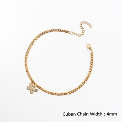 2022. Novi klasični leptir gležnjača za žene zlatne boje od nehrđajućeg čelika Figaro lančić za gležnjeve za žene najbolji dar