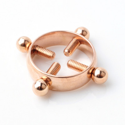 1 τμχ Βιδωτοί σφιγκτήρες θηλής Σέξι τρυπήματα για γυναίκες από ανοξείδωτο ατσάλι Ψεύτικο κόσμημα για τρύπημα θηλής Ασπίδα δαχτυλιδιού θηλής χωρίς διάτρηση