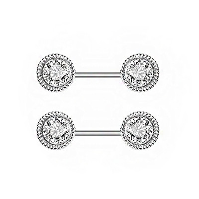 1 τμχ Βιδωτοί σφιγκτήρες θηλής Σέξι τρυπήματα για γυναίκες από ανοξείδωτο ατσάλι Ψεύτικο κόσμημα για τρύπημα θηλής Ασπίδα δαχτυλιδιού θηλής χωρίς διάτρηση