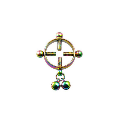 1 τμχ Βιδωτοί σφιγκτήρες θηλής Σέξι τρυπήματα για γυναίκες από ανοξείδωτο ατσάλι Ψεύτικο κόσμημα για τρύπημα θηλής Ασπίδα δαχτυλιδιού θηλής χωρίς διάτρηση