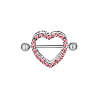 1 τμχ Βιδωτοί σφιγκτήρες θηλής Σέξι τρυπήματα για γυναίκες από ανοξείδωτο ατσάλι Ψεύτικο κόσμημα για τρύπημα θηλής Ασπίδα δαχτυλιδιού θηλής χωρίς διάτρηση