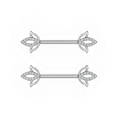 1 τμχ Βιδωτοί σφιγκτήρες θηλής Σέξι τρυπήματα για γυναίκες από ανοξείδωτο ατσάλι Ψεύτικο κόσμημα για τρύπημα θηλής Ασπίδα δαχτυλιδιού θηλής χωρίς διάτρηση