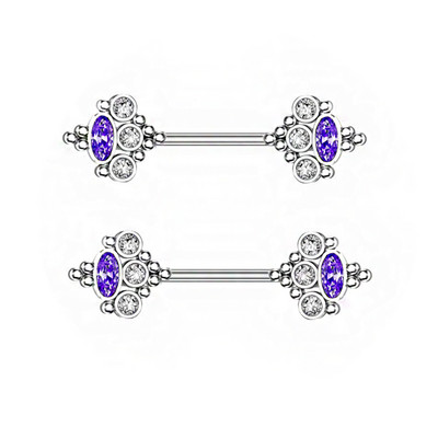 1 τμχ Βιδωτοί σφιγκτήρες θηλής Σέξι τρυπήματα για γυναίκες από ανοξείδωτο ατσάλι Ψεύτικο κόσμημα για τρύπημα θηλής Ασπίδα δαχτυλιδιού θηλής χωρίς διάτρηση