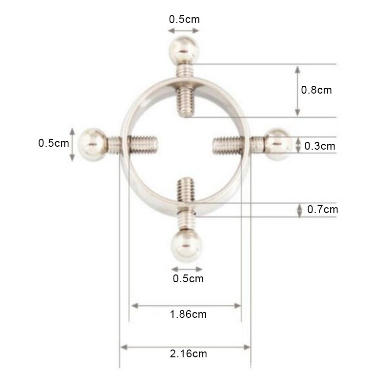 1 τμχ Βιδωτοί σφιγκτήρες θηλής Σέξι τρυπήματα για γυναίκες από ανοξείδωτο ατσάλι Ψεύτικο κόσμημα για τρύπημα θηλής Ασπίδα δαχτυλιδιού θηλής χωρίς διάτρηση