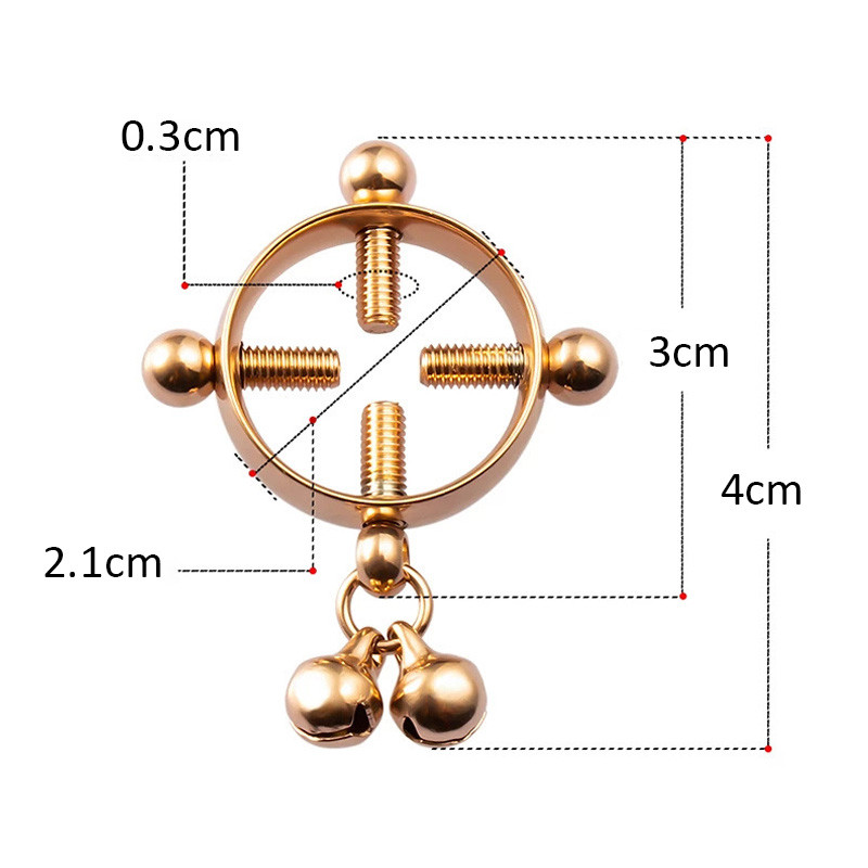 1 τμχ Βιδωτοί σφιγκτήρες θηλής Σέξι τρυπήματα για γυναίκες από ανοξείδωτο ατσάλι Ψεύτικο κόσμημα για τρύπημα θηλής Ασπίδα δαχτυλιδιού θηλής χωρίς διάτρηση