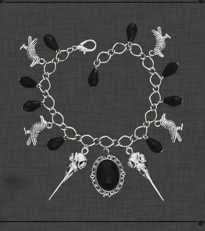 Čarobnjak za gležnjeve Vještice Zmaj i prsten za gležanj od ametista Paganska šarm narukvica, gotička narukvica