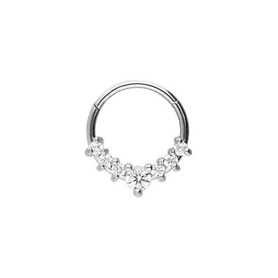 WaterDrop Flower Moon Heart CZ Zircon Punk Inele pentru nas Septum Hoop Cercei Daith Conch Piercing Stud 16G