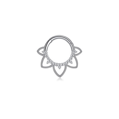 WaterDrop Flower Moon Heart CZ Zircon Punk Inele pentru nas Septum Hoop Cercei Daith Conch Piercing Stud 16G