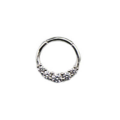 WaterDrop Flower Moon Heart CZ Zircon Punk Inele pentru nas Septum Hoop Cercei Daith Conch Piercing Stud 16G