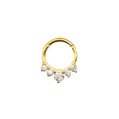 WaterDrop Flower Moon Heart CZ Zircon Punk Inele pentru nas Septum Hoop Cercei Daith Conch Piercing Stud 16G