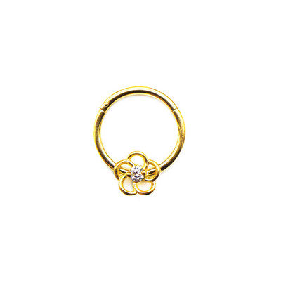 WaterDrop Flower Moon Heart CZ Zircon Punk Inele pentru nas Septum Hoop Cercei Daith Conch Piercing Stud 16G