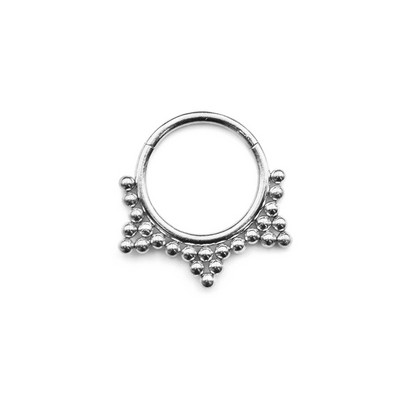 WaterDrop Flower Moon Heart CZ Zircon Punk Inele pentru nas Septum Hoop Cercei Daith Conch Piercing Stud 16G