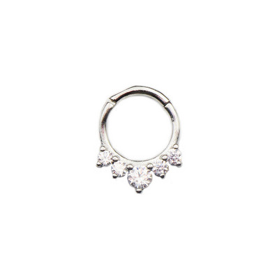 WaterDrop Flower Moon Heart CZ Zircon Punk Inele pentru nas Septum Hoop Cercei Daith Conch Piercing Stud 16G