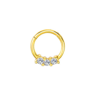 WaterDrop Flower Moon Heart CZ Zircon Punk Inele pentru nas Septum Hoop Cercei Daith Conch Piercing Stud 16G