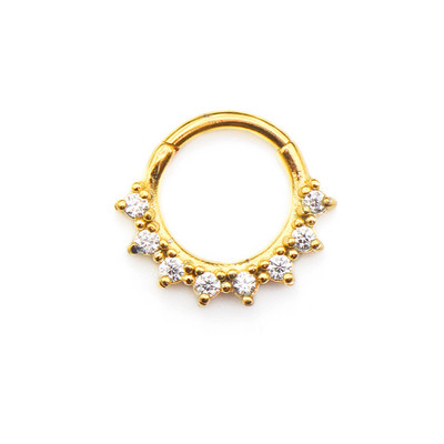 WaterDrop Flower Moon Heart CZ Zircon Punk Inele pentru nas Septum Hoop Cercei Daith Conch Piercing Stud 16G