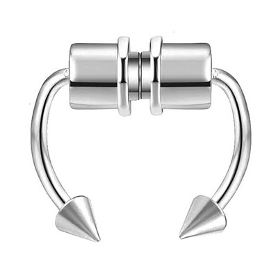 Uniszex hamis orrgyűrű, újrafelhasználható mágneses patkó, nem piercing, allergia megelőzésére testpiercing ékszerek, rozsdamentes acél gyűrűs karika