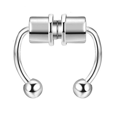 Uniszex hamis orrgyűrű, újrafelhasználható mágneses patkó, nem piercing, allergia megelőzésére testpiercing ékszerek, rozsdamentes acél gyűrűs karika