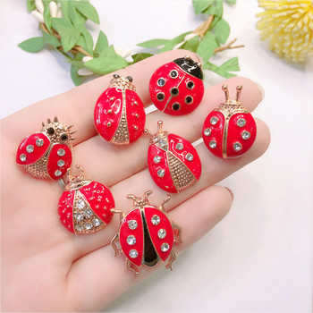 Morkopela Ladybugs Емайлирани игли за яка Брошки Малки насекоми Игли Бижута Метални Дамски Мъжки Щипки за дрехи Брошки Аксесоари