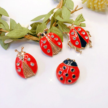 Morkopela Ladybugs Емайлирани игли за яка Брошки Малки насекоми Игли Бижута Метални Дамски Мъжки Щипки за дрехи Брошки Аксесоари