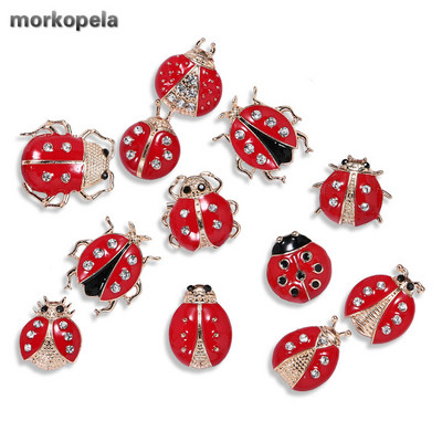 Buburuze Morkopela Ace pentru guler emailat Brosa cu insecte mici Bijuterii Metal Femei Barbati Agrafe pentru haine Brose Accesorii