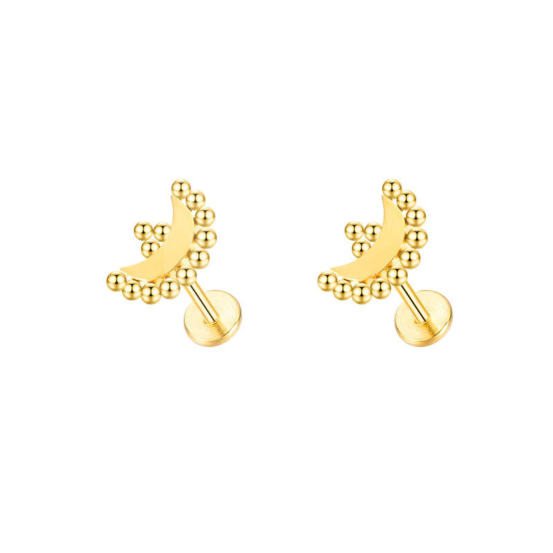1db F136 titán fürt mini arany színű fülbeszúró fülbevaló Tragus porcos fülbevaló női 1db Helix szegecsekkel