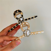 Bijuterii de lux cu gheare de păr Camelia Crab ace de păr ace de păr pentru petrecere femei Agrafe de păr pentru femei accesorii de păr fete