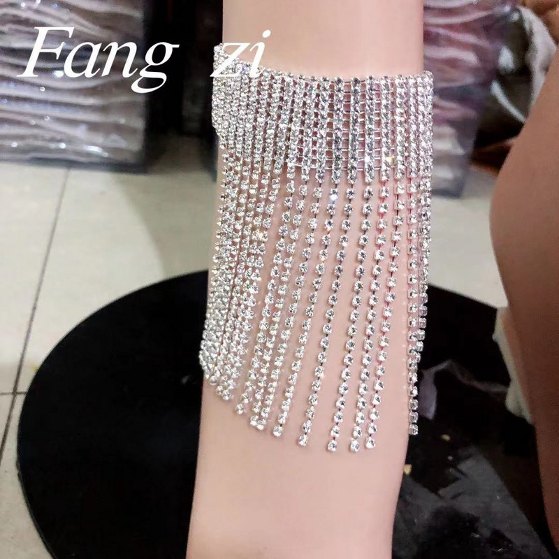 Crossover új stílusú strassz lánc divat stílusú fényes bojt Medál Lánc lábkiegészítők magas sarkú cipők kiegészítők