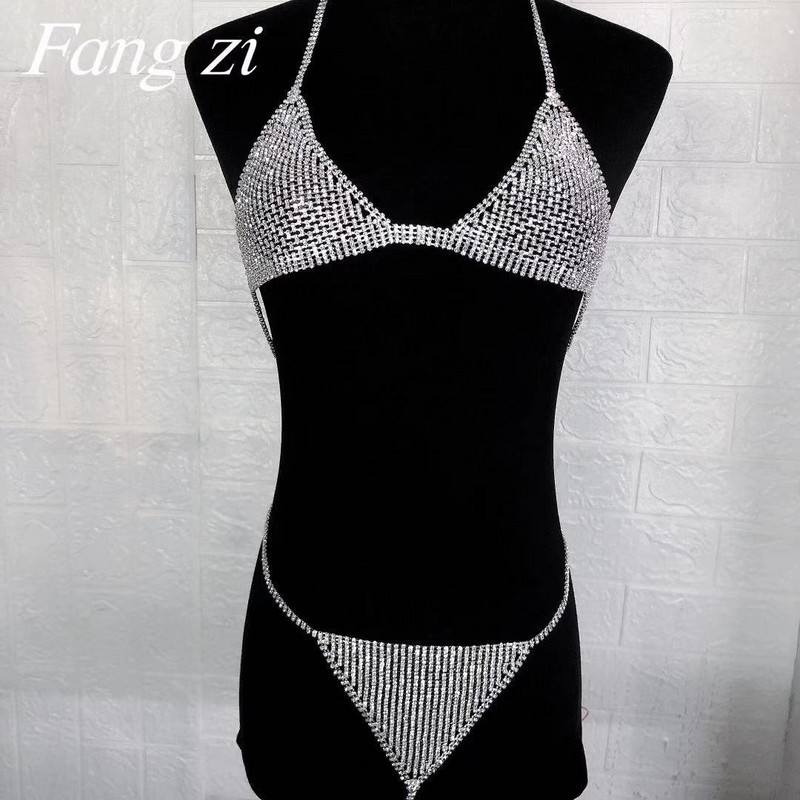 Sutien și tanga strasuri strălucitoare pentru femei sexy Bijuterii de cristal pentru corp pentru femei Bijuterii lenjerie intima Bijuterii cadouri en-gros