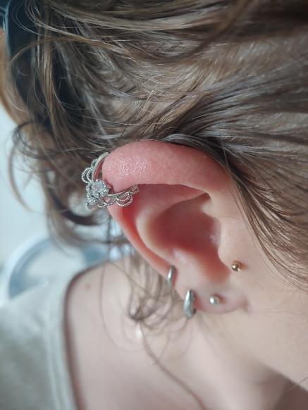 Kristály opál kő orrgyűrűk Titán septum Clicker Valódi hamis Septum Piercing fül Helix lebeny fülbevaló Daith Hoop testékszerek