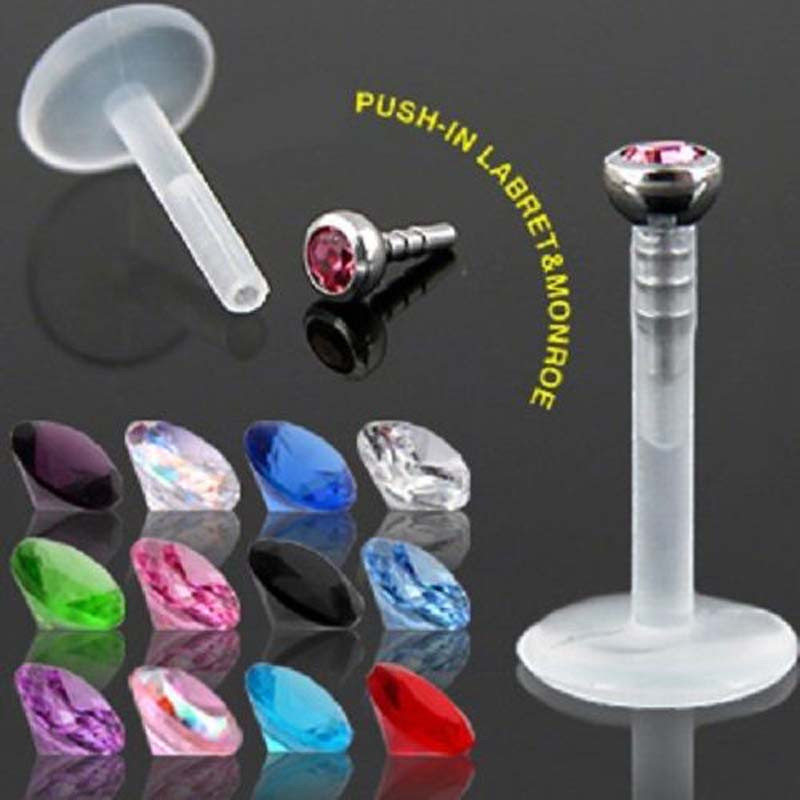 14Pcs/lot Bioplast Tragus Piercing Piercing za usne Prsten za usne hrskavice Tragus za uši Prsteni za piercing za usne Nakit za piercing