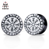 KUBOOZ unic acrilic rotund model misterios dopuri pentru urechi tuneluri piercing bijuterii cercei indicatori extensie extensie 2 buc