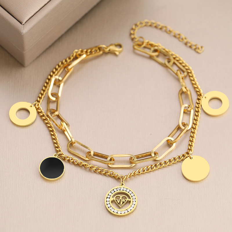 Oțel inoxidabil gleznă inimă săgeată cristal zircon design pandantive simț lanț de picioare pe picior glezne feminine pentru femei bijuterii