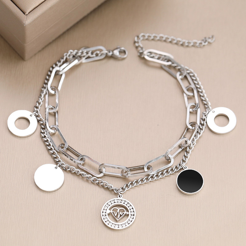 Oțel inoxidabil gleznă inimă săgeată cristal zircon design pandantive simț lanț de picioare pe picior glezne feminine pentru femei bijuterii