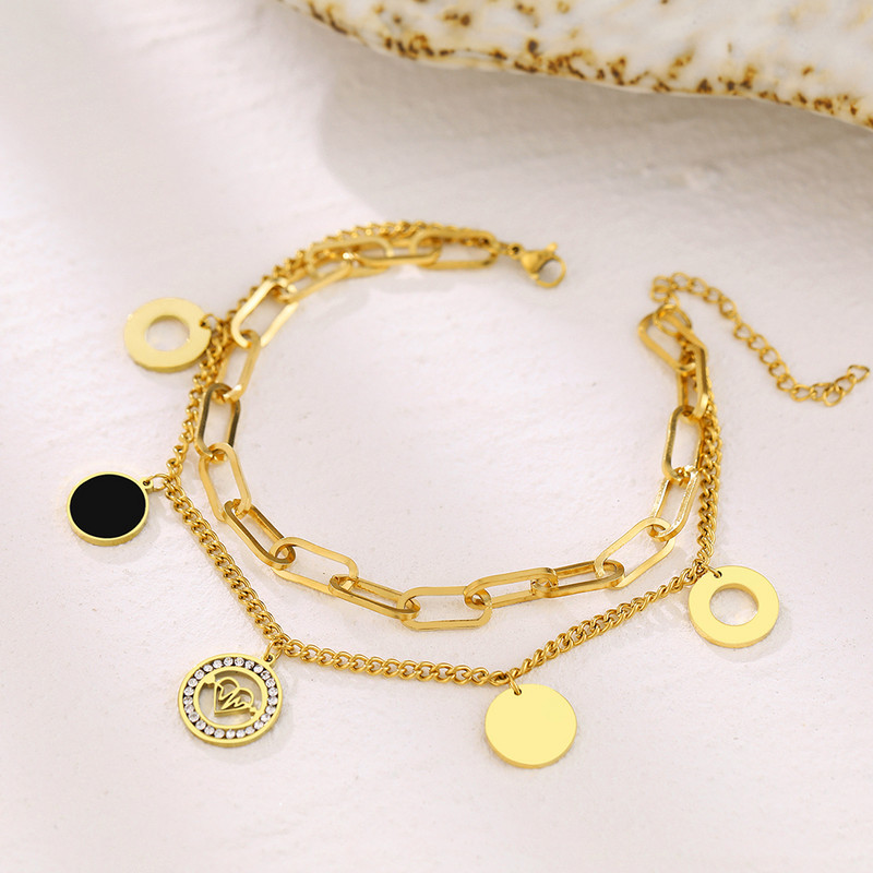 Oțel inoxidabil gleznă inimă săgeată cristal zircon design pandantive simț lanț de picioare pe picior glezne feminine pentru femei bijuterii