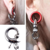 1PC Hirurški čelični jastog Closer Bead Ring Utezi za uši Veliki promjer rastegnutih naušnica Novi stil Ear Expander Ženski nakit
