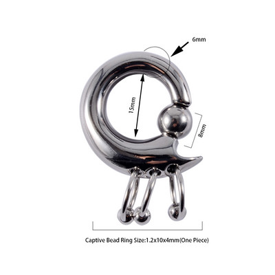 1PC Hirurški čelični jastog Closer Bead Ring Utezi za uši Veliki promjer rastegnutih naušnica Novi stil Ear Expander Ženski nakit