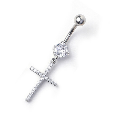 1 vnt. Madingi cirkonio kabantys sagos žiedai, bambos kryžminiai auskarai, auskarai, vėrimas į pilvą, seksualūs kūno papuošalai iš plieno