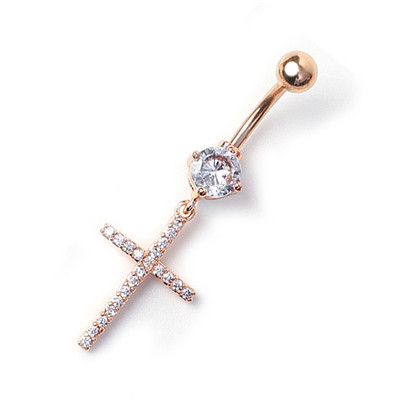 1 vnt. Madingi cirkonio kabantys sagos žiedai, bambos kryžminiai auskarai, auskarai, vėrimas į pilvą, seksualūs kūno papuošalai iš plieno