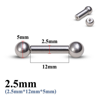 1 bucată mare dimensiune din oțel inoxidabil genital drept barbell ureche tragus PA piercing mamelon inel bar cartilaj cercei bijuterii sexy pentru corp